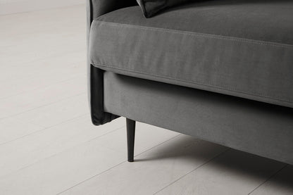 Model 19 3 Seater Sofa with Ottoman Charcoal - Detail 05