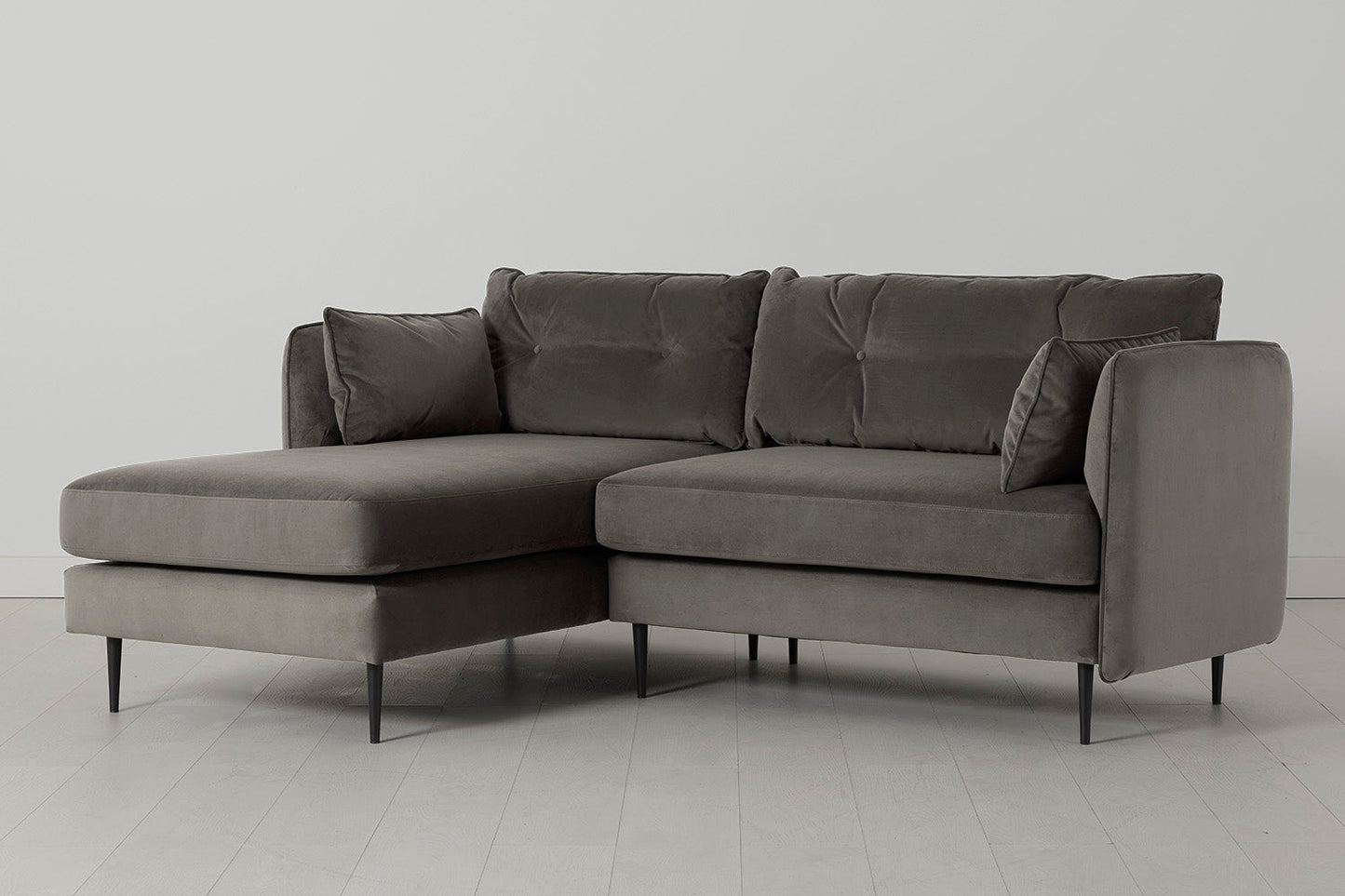 Model 19 Dreisitzer Chaiselongue-Sofa (Links), Elefantengrau