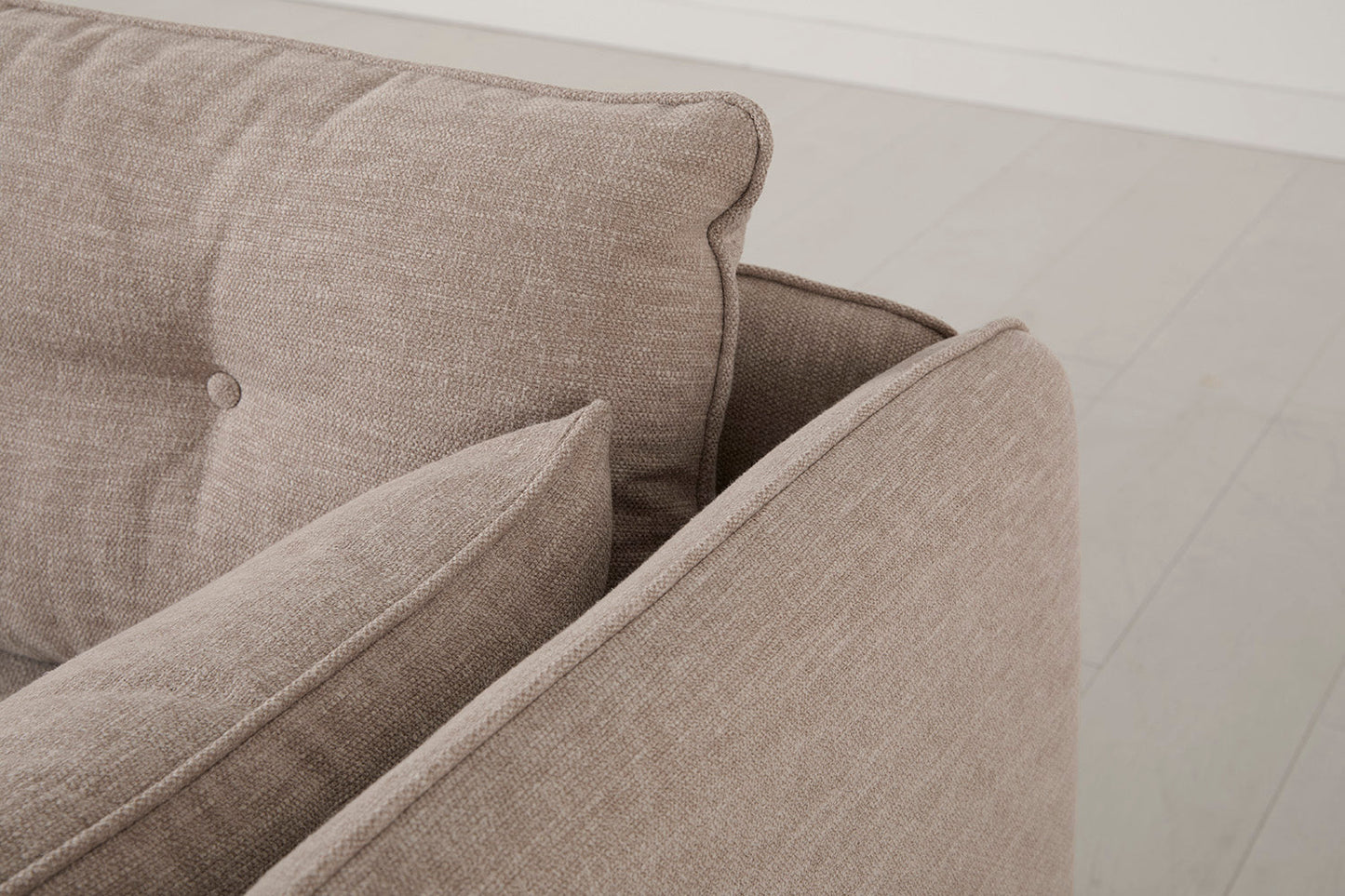 Model 19 3 Seater Sofa with Ottoman, Pumice