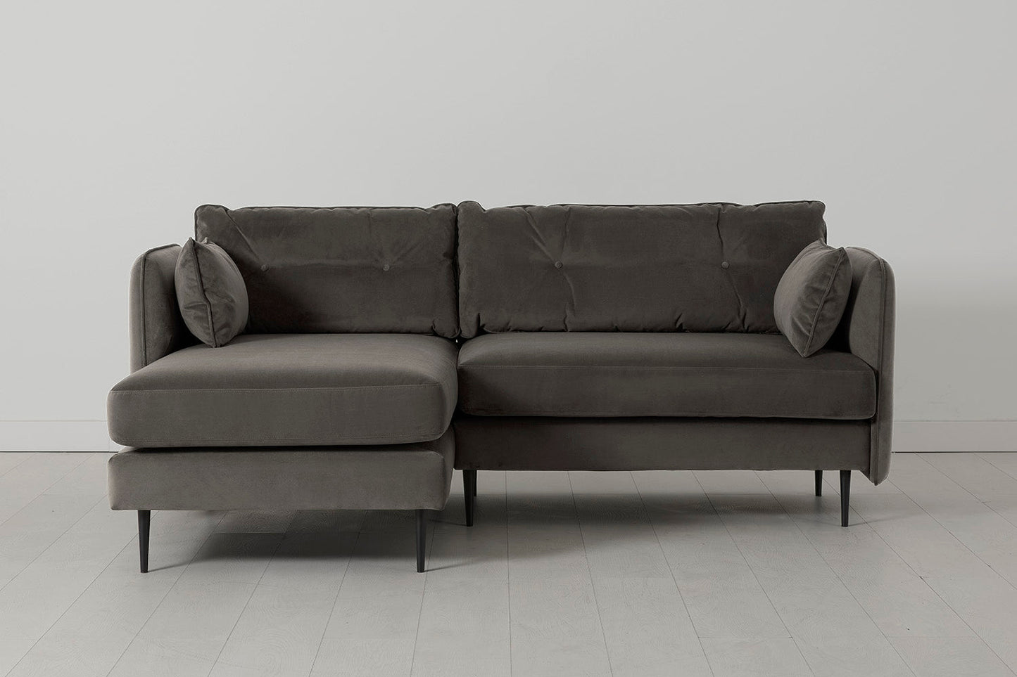 Model 19 Dreisitzer Chaiselongue-Sofa (Links), Elefantengrau