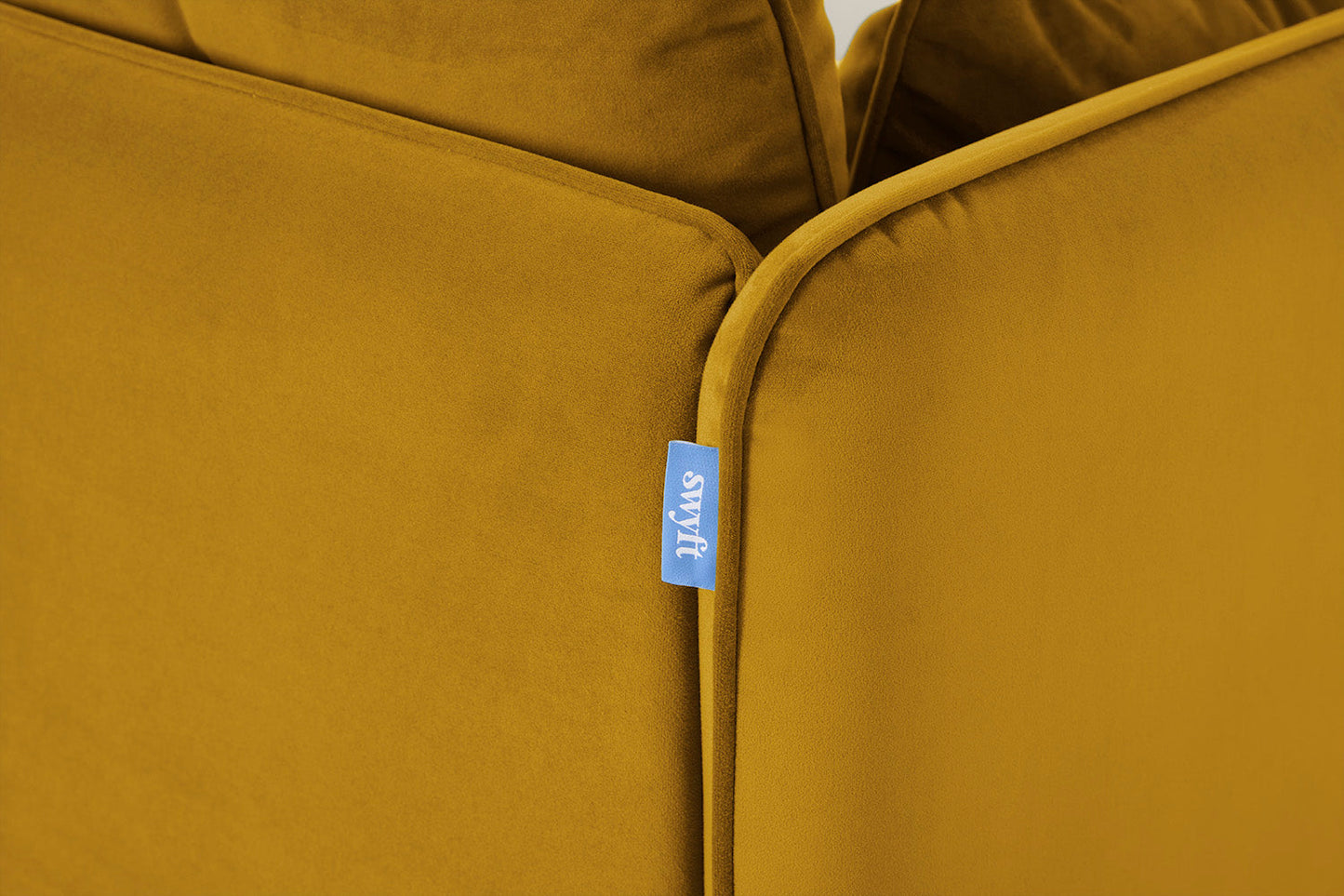 Zweisitzer-Sofa, Senfgelb