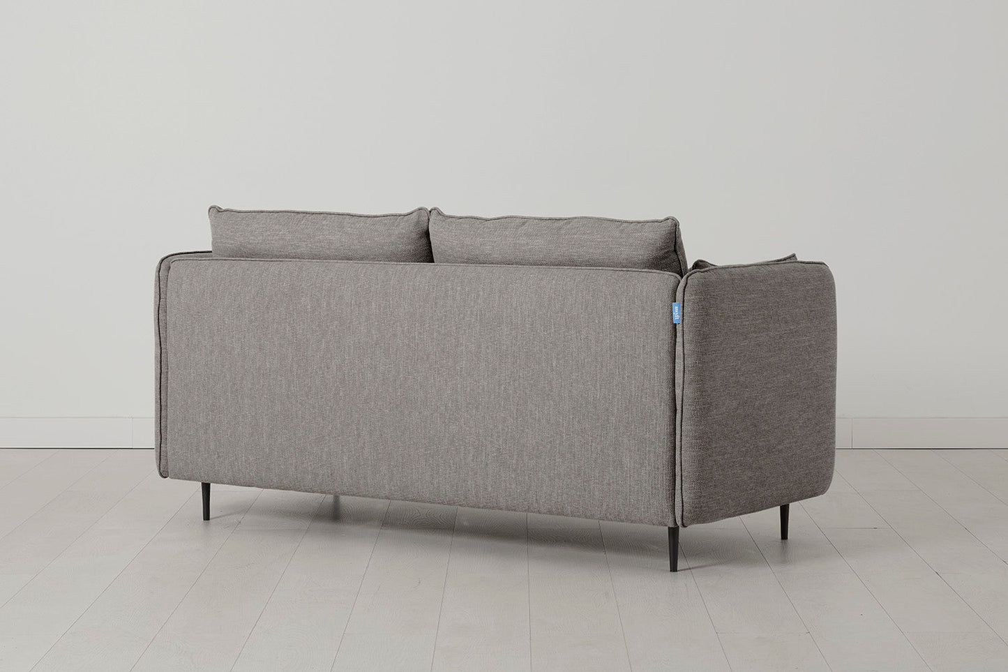 Model 19 Zweisitzer-Sofa mit Polsterhocker, Schattengrau