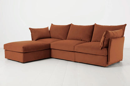 Model 06 3-Seater Left Chaise Sofa, Umber