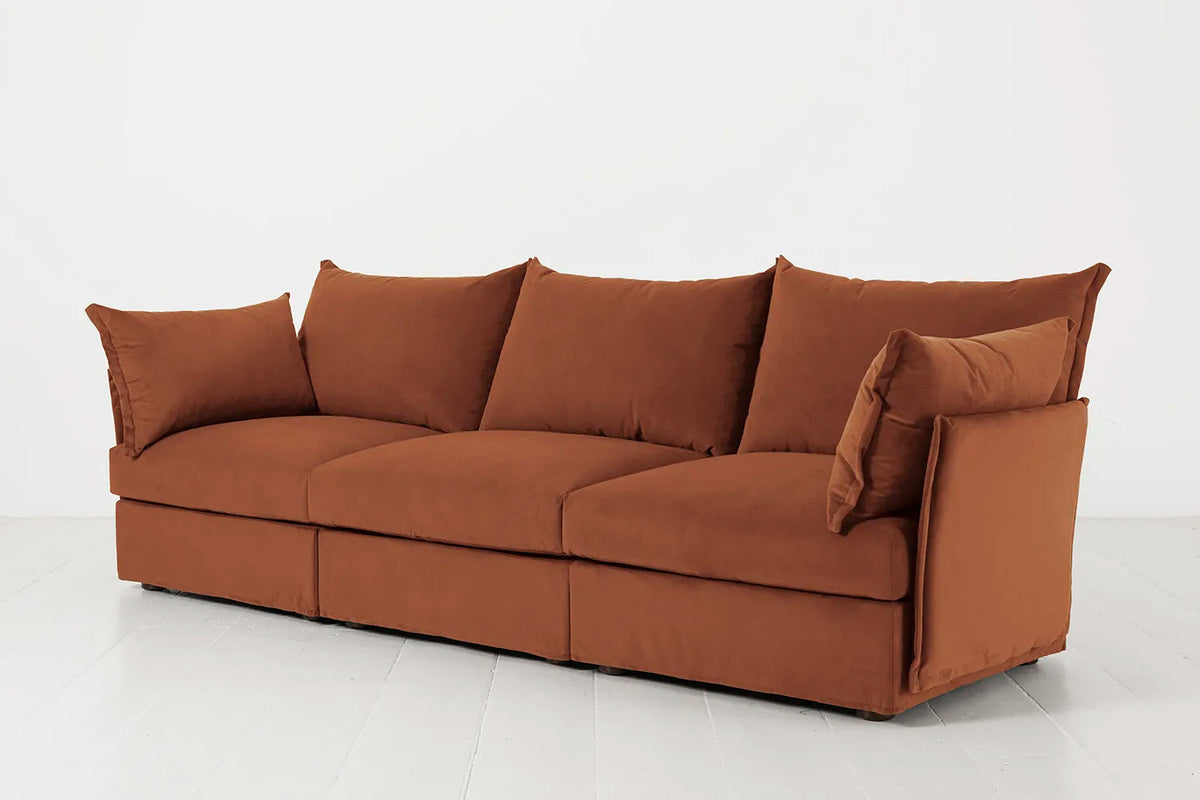 Dreisitzer-Sofa Model 06, Umbrabraun