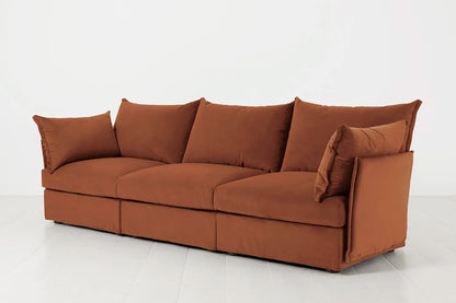 Dreisitzer-Sofa Model 06, Umbrabraun