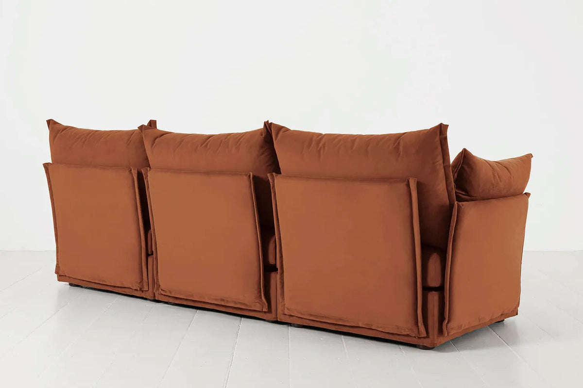Dreisitzer-Sofa Model 06, Umbrabraun